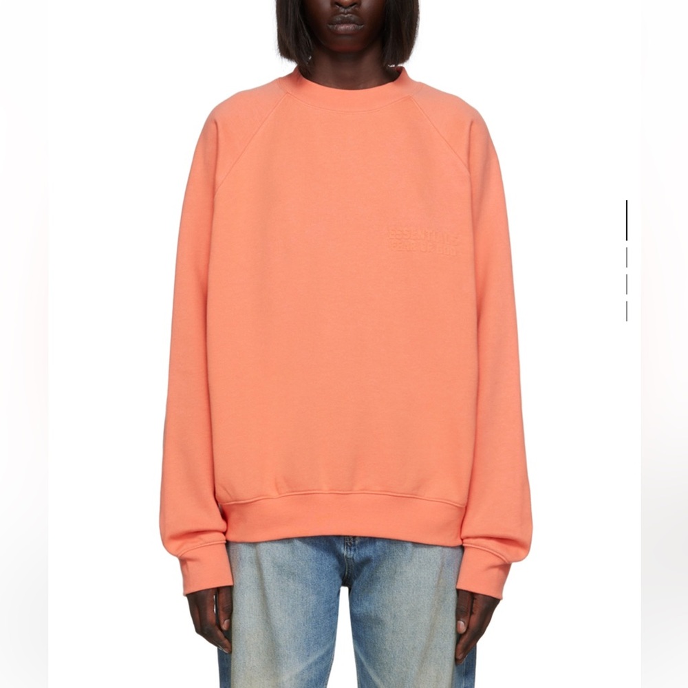 Fear of God Essentials Sweatshirt Hoodie 'Coral' Oversized Size M
